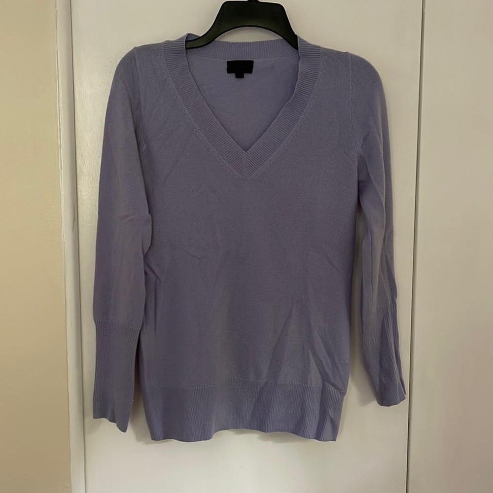 J. Crew Purple V Neck Sweater